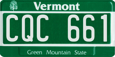 VT license plate CQC661