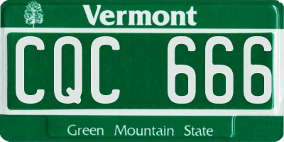 VT license plate CQC666