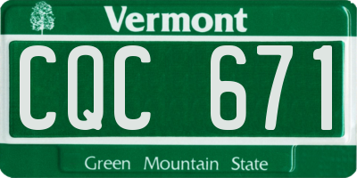 VT license plate CQC671