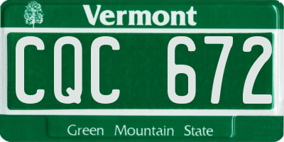 VT license plate CQC672