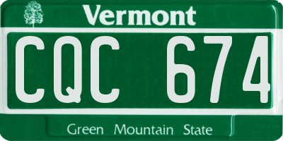 VT license plate CQC674
