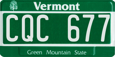 VT license plate CQC677