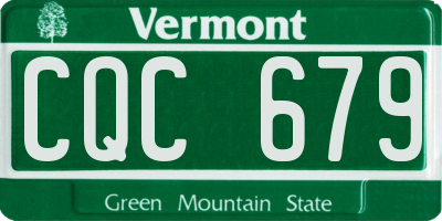 VT license plate CQC679