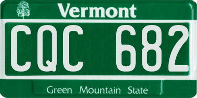 VT license plate CQC682