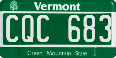 VT license plate CQC683