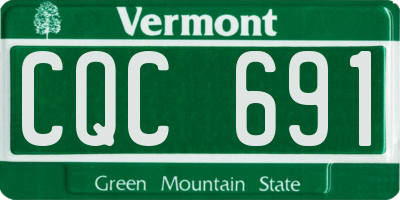 VT license plate CQC691