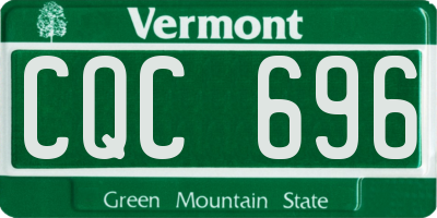 VT license plate CQC696
