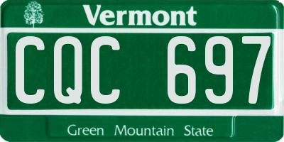VT license plate CQC697