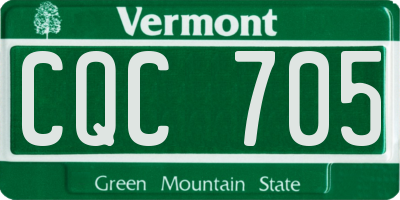 VT license plate CQC705