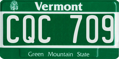 VT license plate CQC709