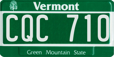 VT license plate CQC710