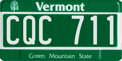 VT license plate CQC711