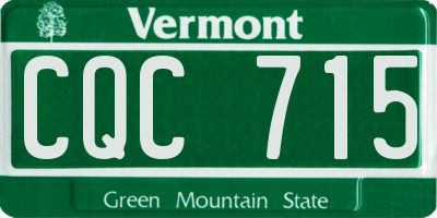 VT license plate CQC715