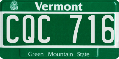 VT license plate CQC716