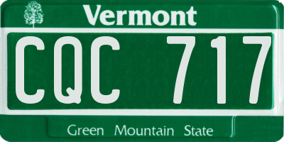 VT license plate CQC717