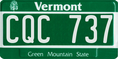 VT license plate CQC737