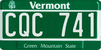 VT license plate CQC741