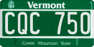 VT license plate CQC750