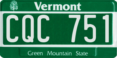 VT license plate CQC751