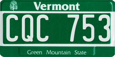 VT license plate CQC753