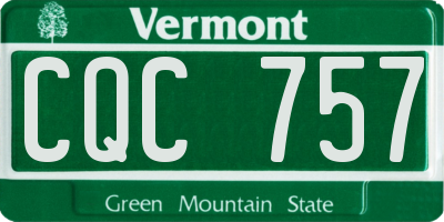VT license plate CQC757
