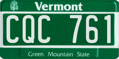 VT license plate CQC761
