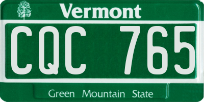 VT license plate CQC765