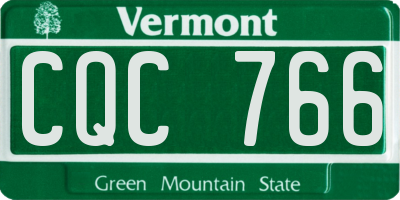VT license plate CQC766