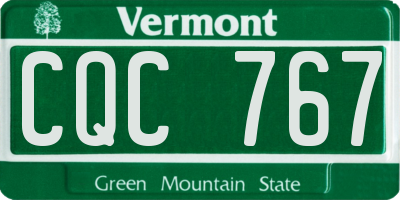 VT license plate CQC767