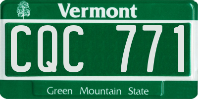VT license plate CQC771
