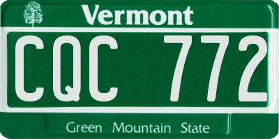 VT license plate CQC772