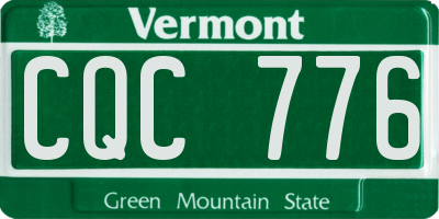 VT license plate CQC776