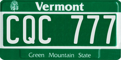 VT license plate CQC777