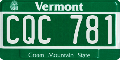 VT license plate CQC781
