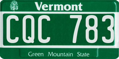 VT license plate CQC783