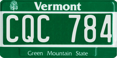 VT license plate CQC784