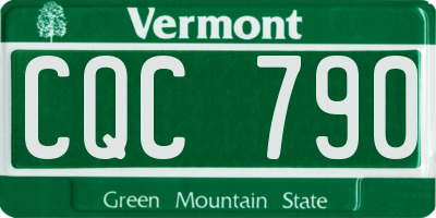 VT license plate CQC790