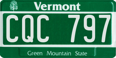 VT license plate CQC797