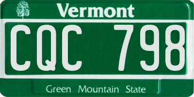 VT license plate CQC798