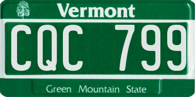 VT license plate CQC799