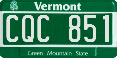 VT license plate CQC851