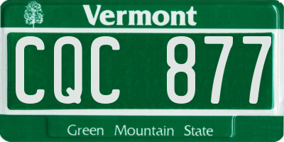 VT license plate CQC877