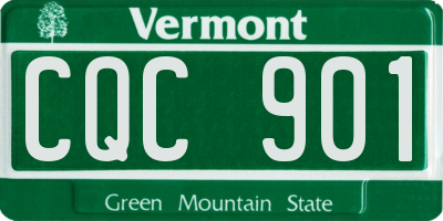 VT license plate CQC901