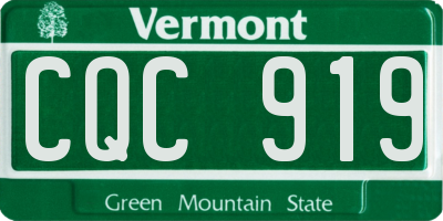 VT license plate CQC919