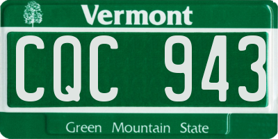 VT license plate CQC943