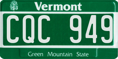 VT license plate CQC949