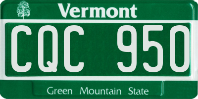 VT license plate CQC950