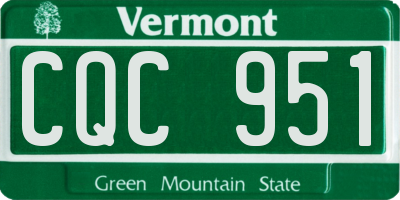 VT license plate CQC951