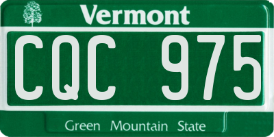 VT license plate CQC975