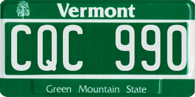 VT license plate CQC990